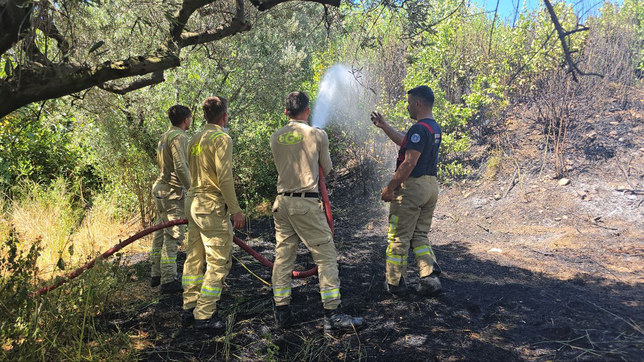 Mudanya’da yangına zamanında müdahale