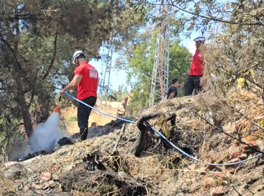Mudanya’da ormanlık alanda yangın