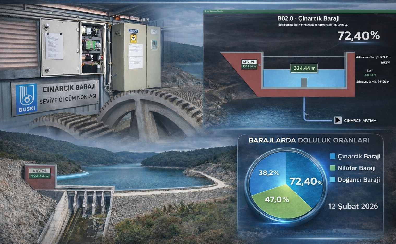 Çınarcık Barajı’na teknolojik takip